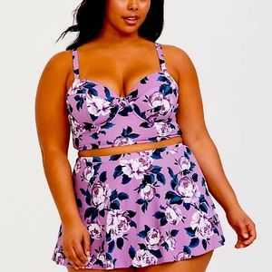 Size 3 Torrid swim suit (top and skirt)